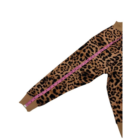 $49 Bp Womens Mock Neck Graphic Sweatshirt In Tan Simple Leopard Print SZ-Medium - Picture 6 of 9